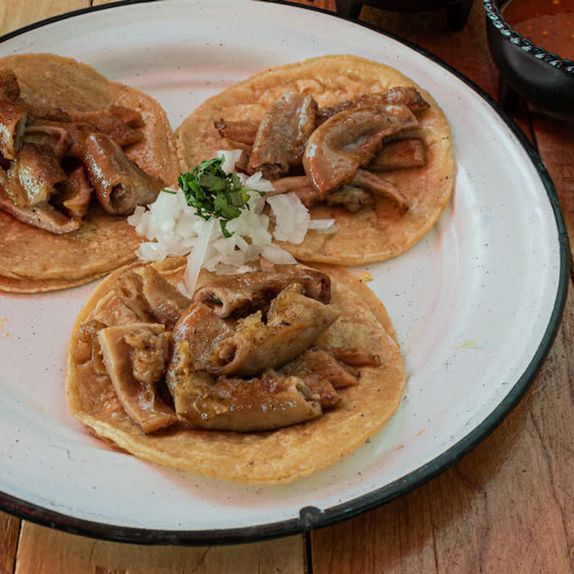 Homemade Tacos de Tripa 