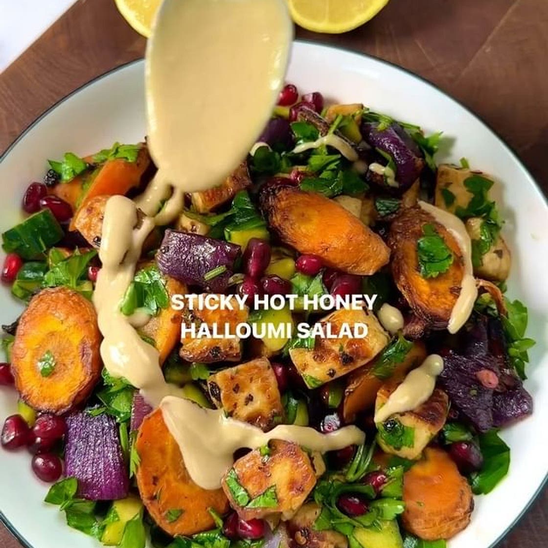 HOT HONEY HALLOUMI SALAD