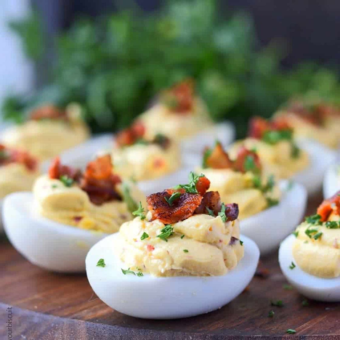 Chipotle Bacon Deviled Eggs