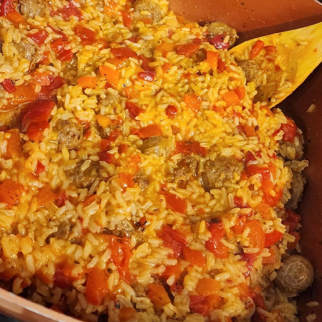 Cajun Sausage and Rice Skillet
