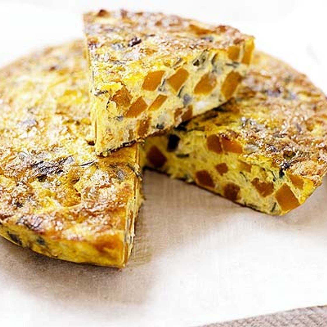 Squash, sage & gruyère frittata