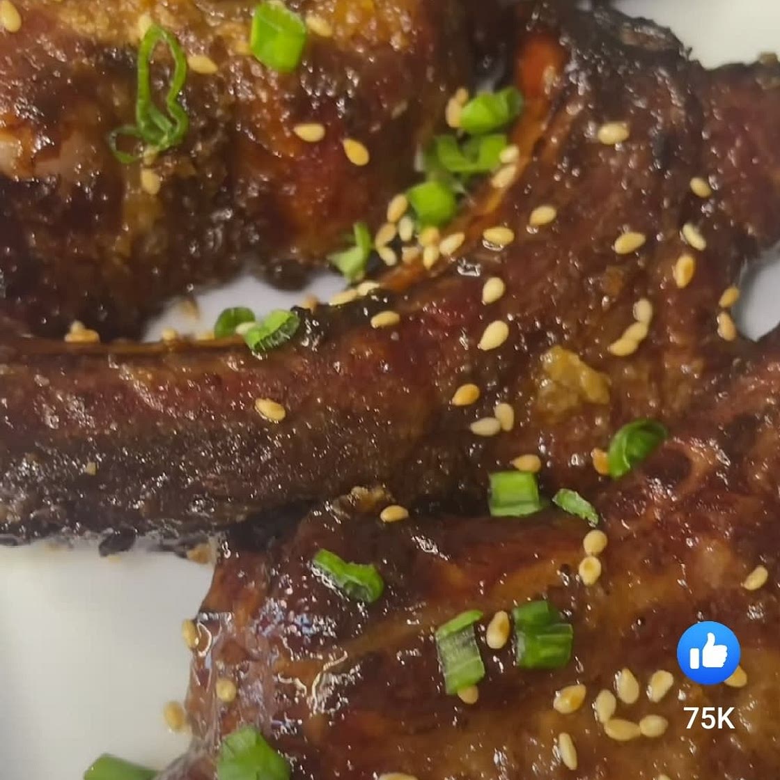 Fried sticky ribs