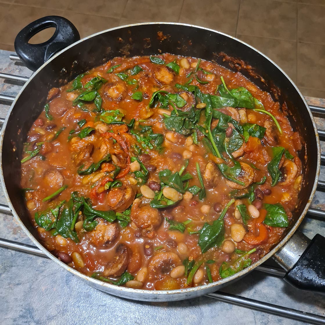 SMOKY CHORIZO MIXED BEAN STEW