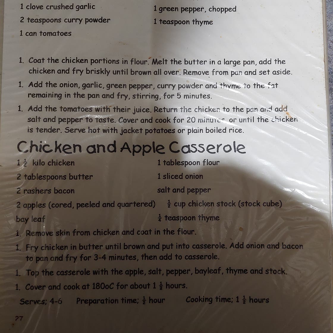Chicken apple casserole