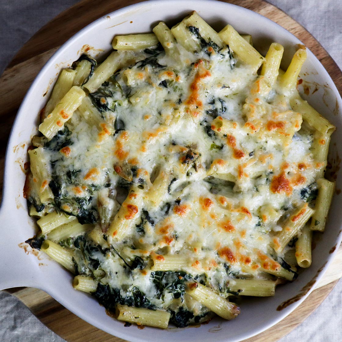 Creamy Spinach Pasta Bake