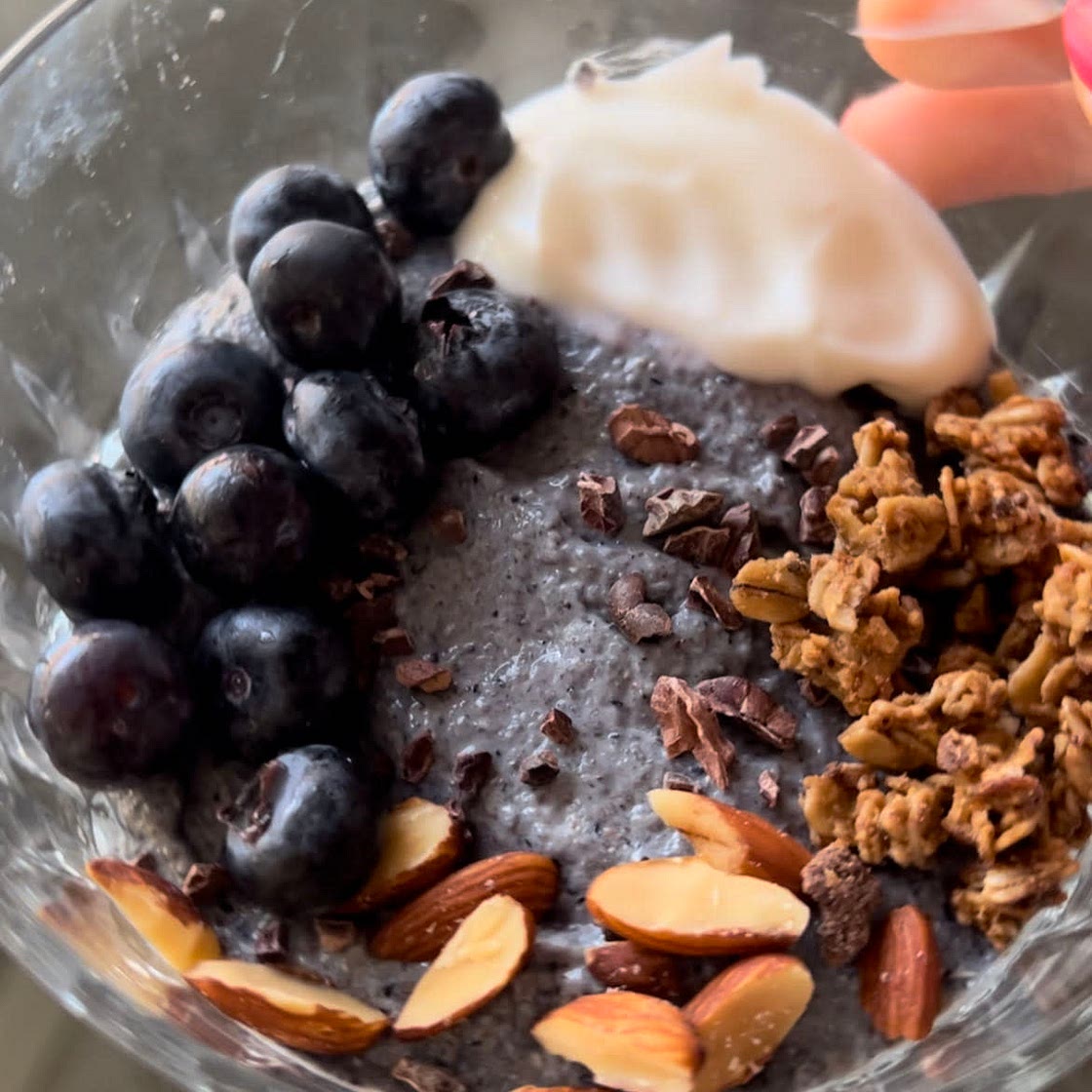 Blueberry Blended Overnight Oats