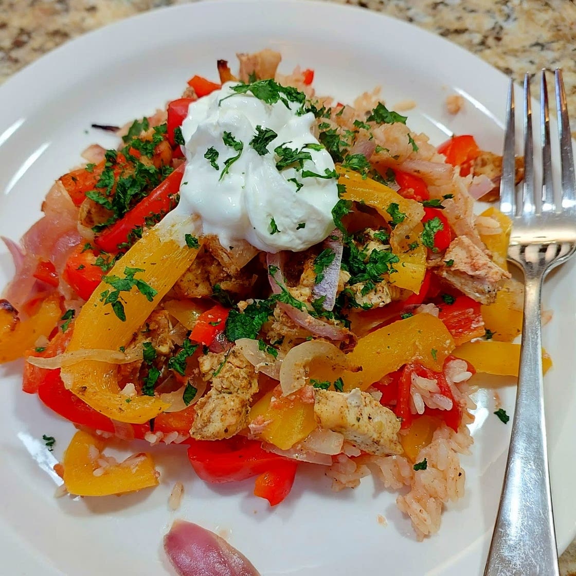 Your new favorite midweek meal CHICKEN BURRITO TRAY BAKE
