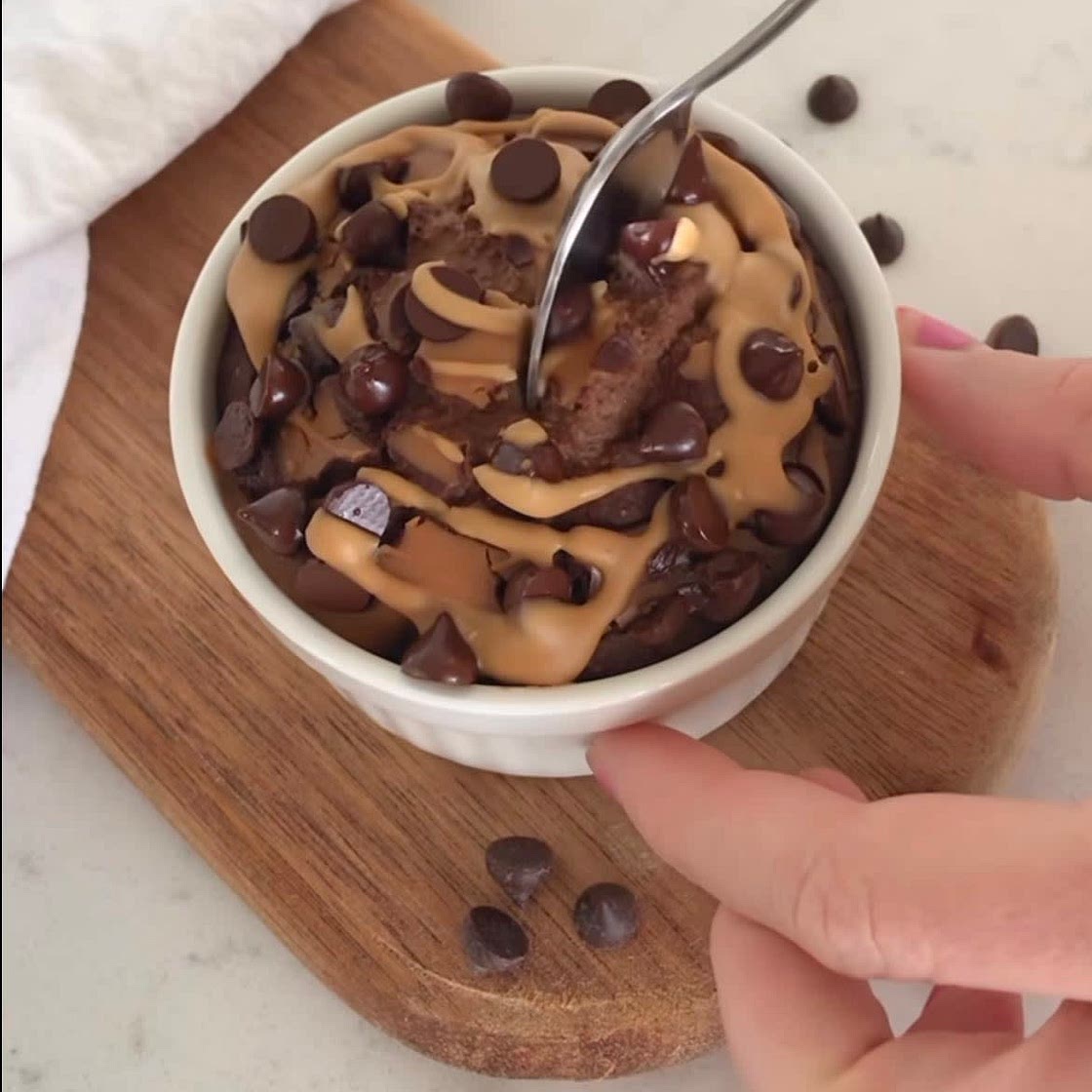 Choc PB Baked Oats