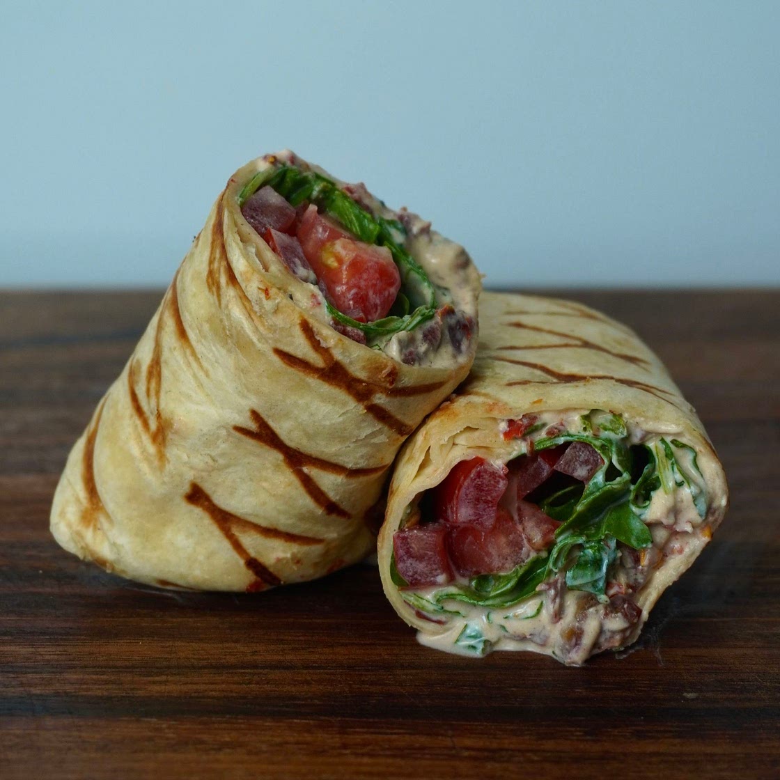 Creamy ricotta tomato wrap
