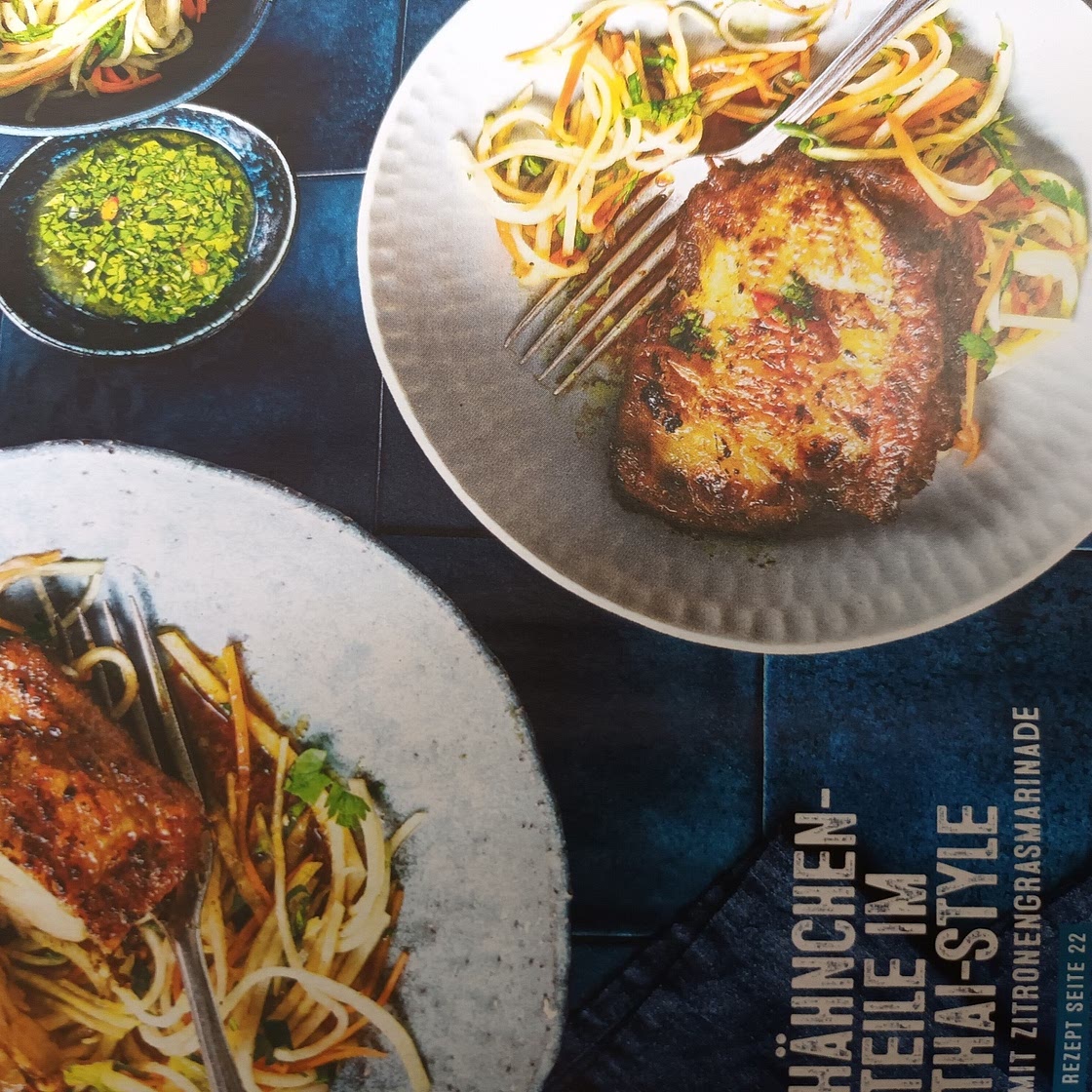 Hähnchenteile im thai style mit Zitronengrasmarinade