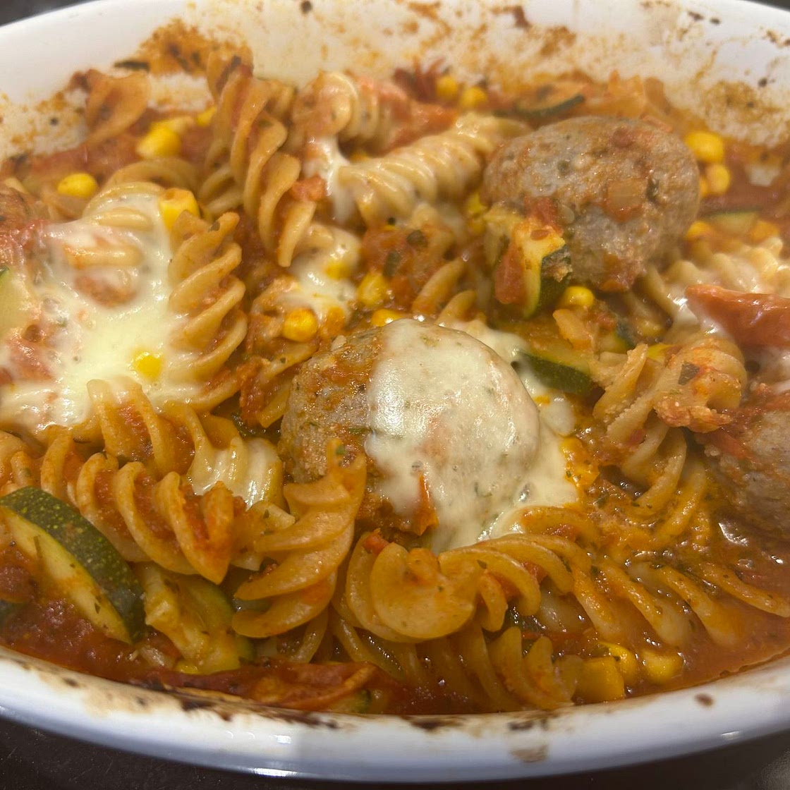 Meatball Pasta Bake