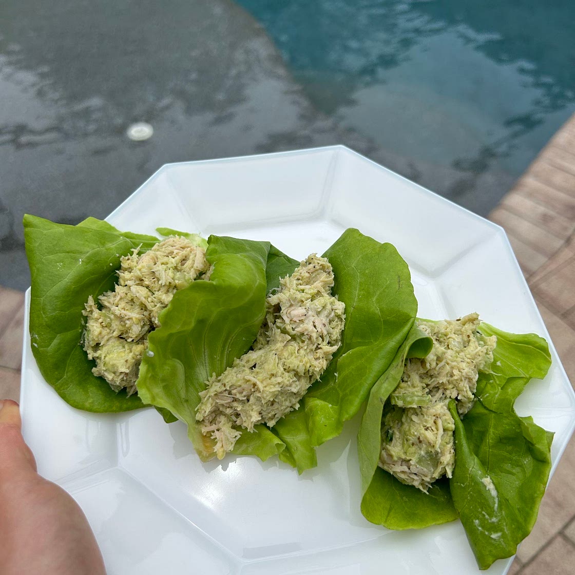 Pesto Avocado Chicken Salad 