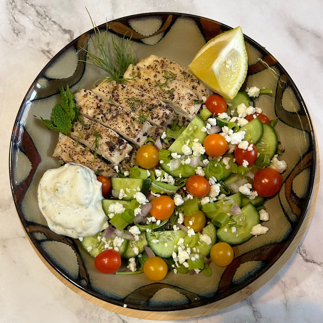 Za’atar Chicken Mediterranean Bowl