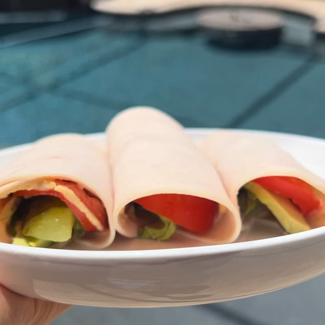 Turkey Hummus Roll Ups