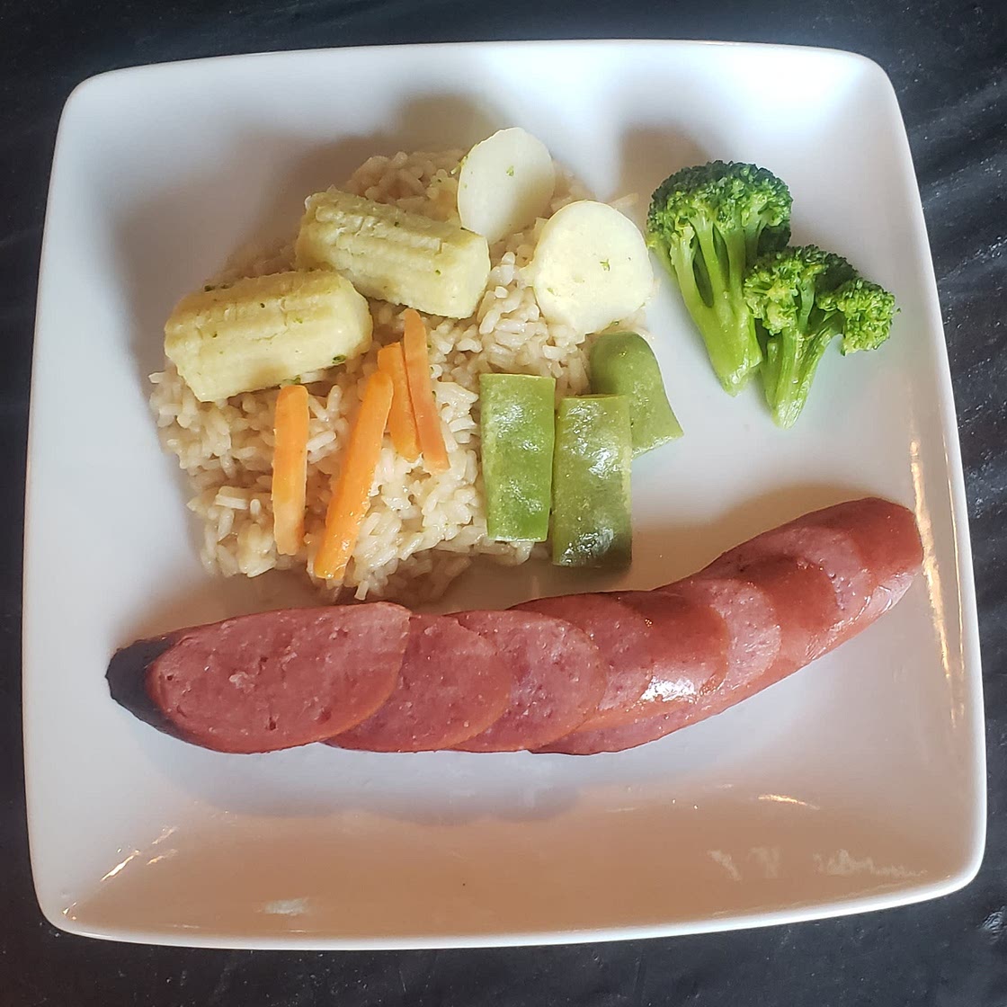Kielbasa w/Rice and Vegetables