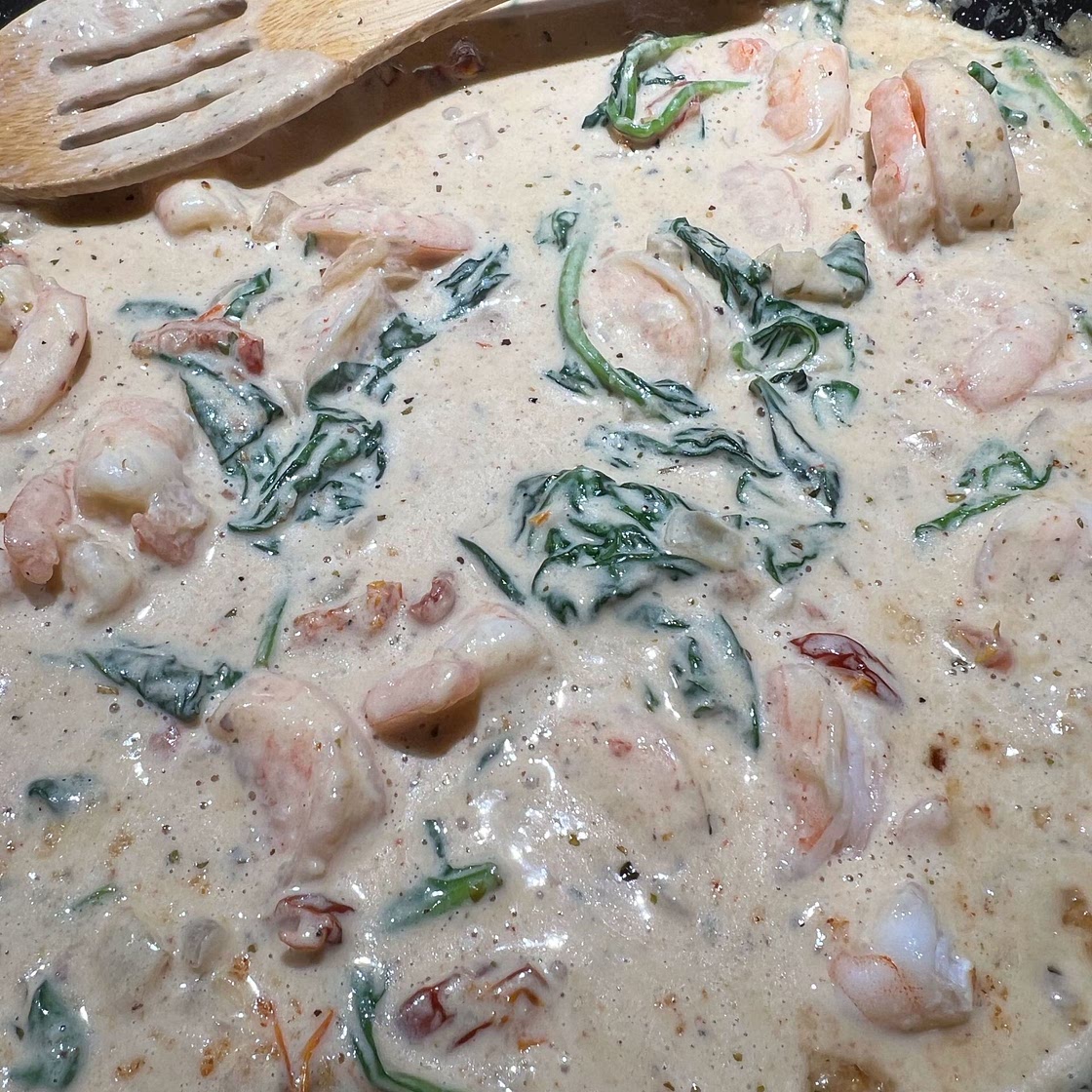 Creamy Garlic Butter Tuscan Shrimp