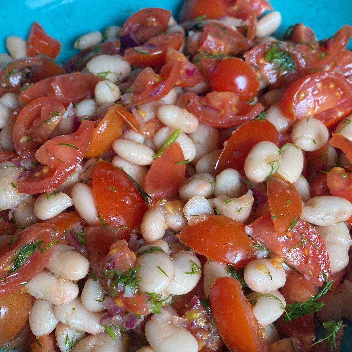 Warm bean salad