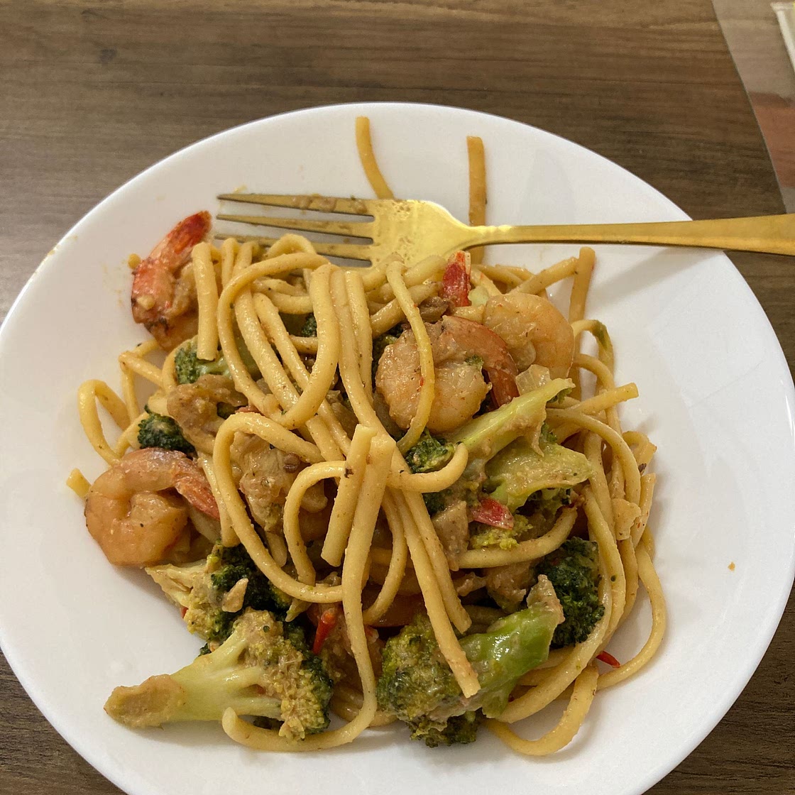 Miso Butter Pasta with Tuna and Cabbage
