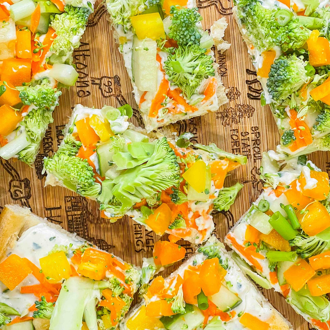 Crescent Dough Veggie Pizza Appetizer
