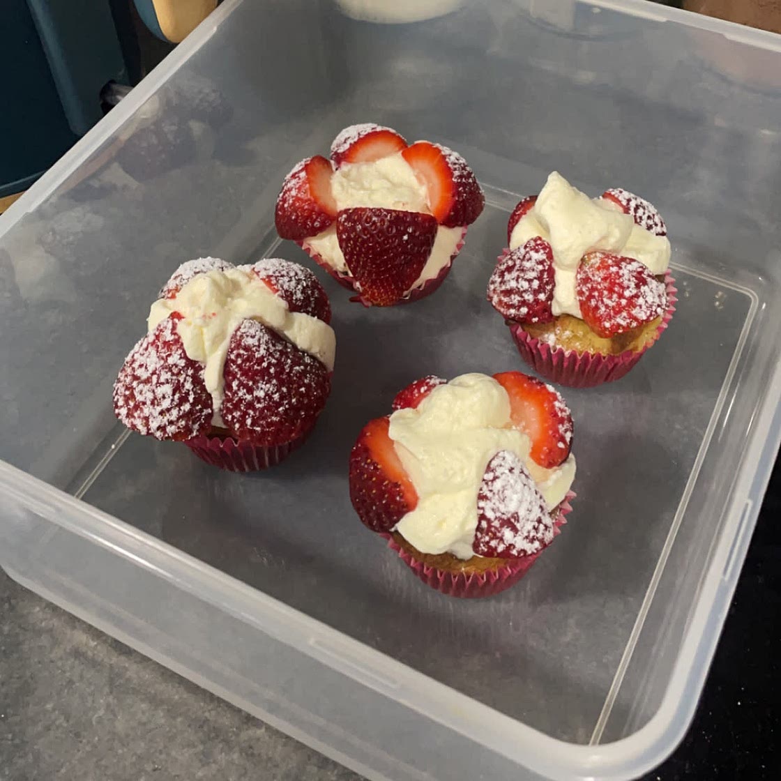 Strawberries and Cream Cupcakes