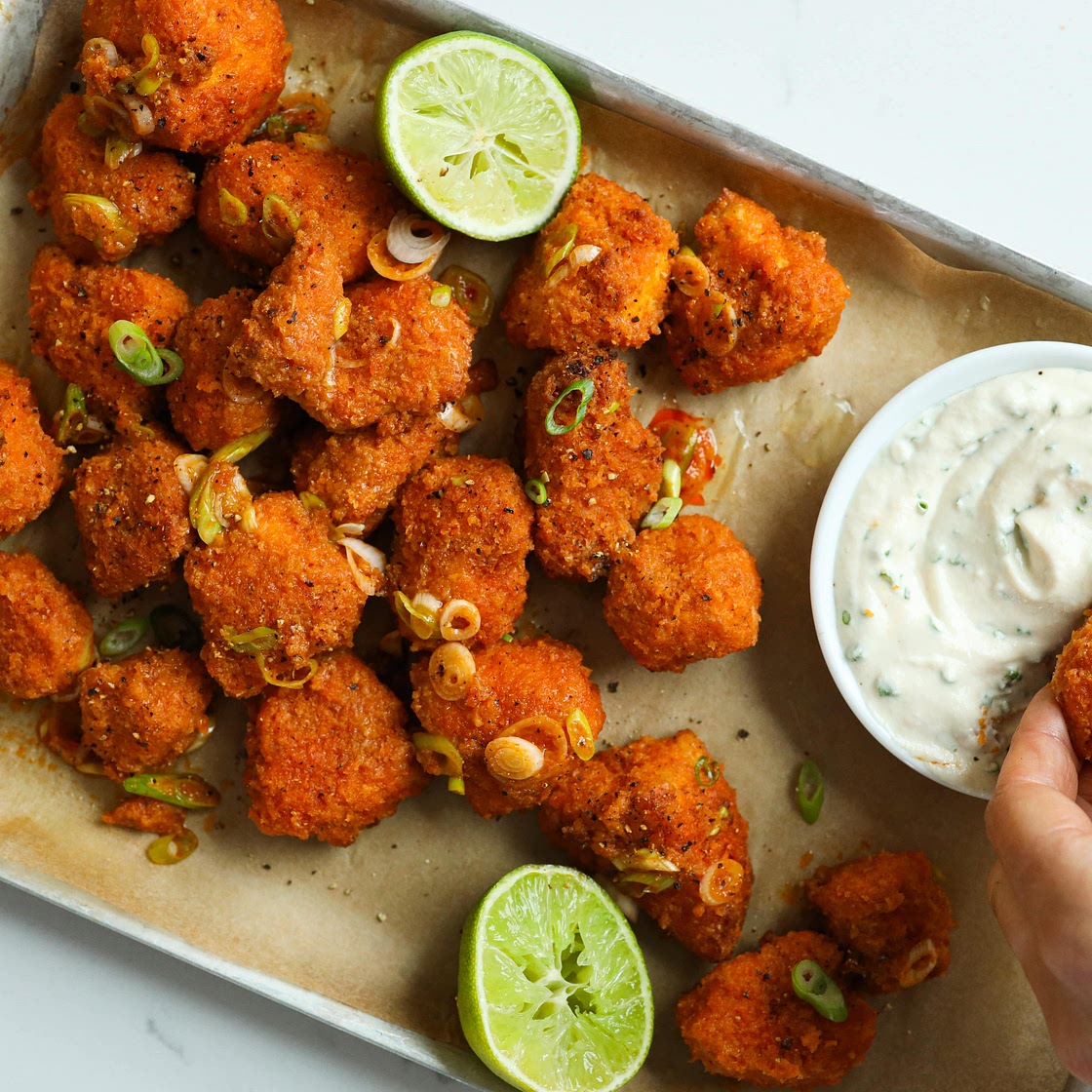 Airfryer Buffalo Tofu Rips | BOSH!