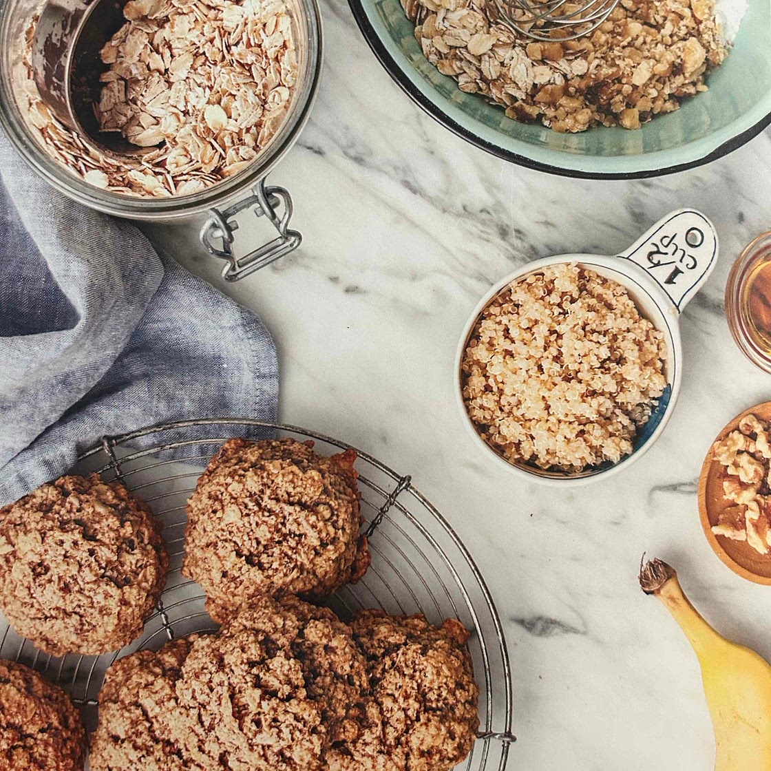 Banana Bread Quinoa Breakfast Cookies