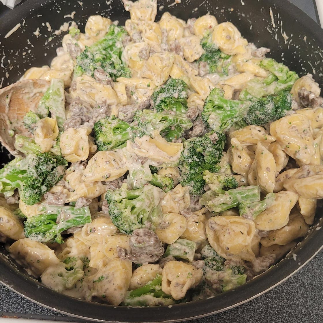 Creamy Sausage Tortellini Skillet