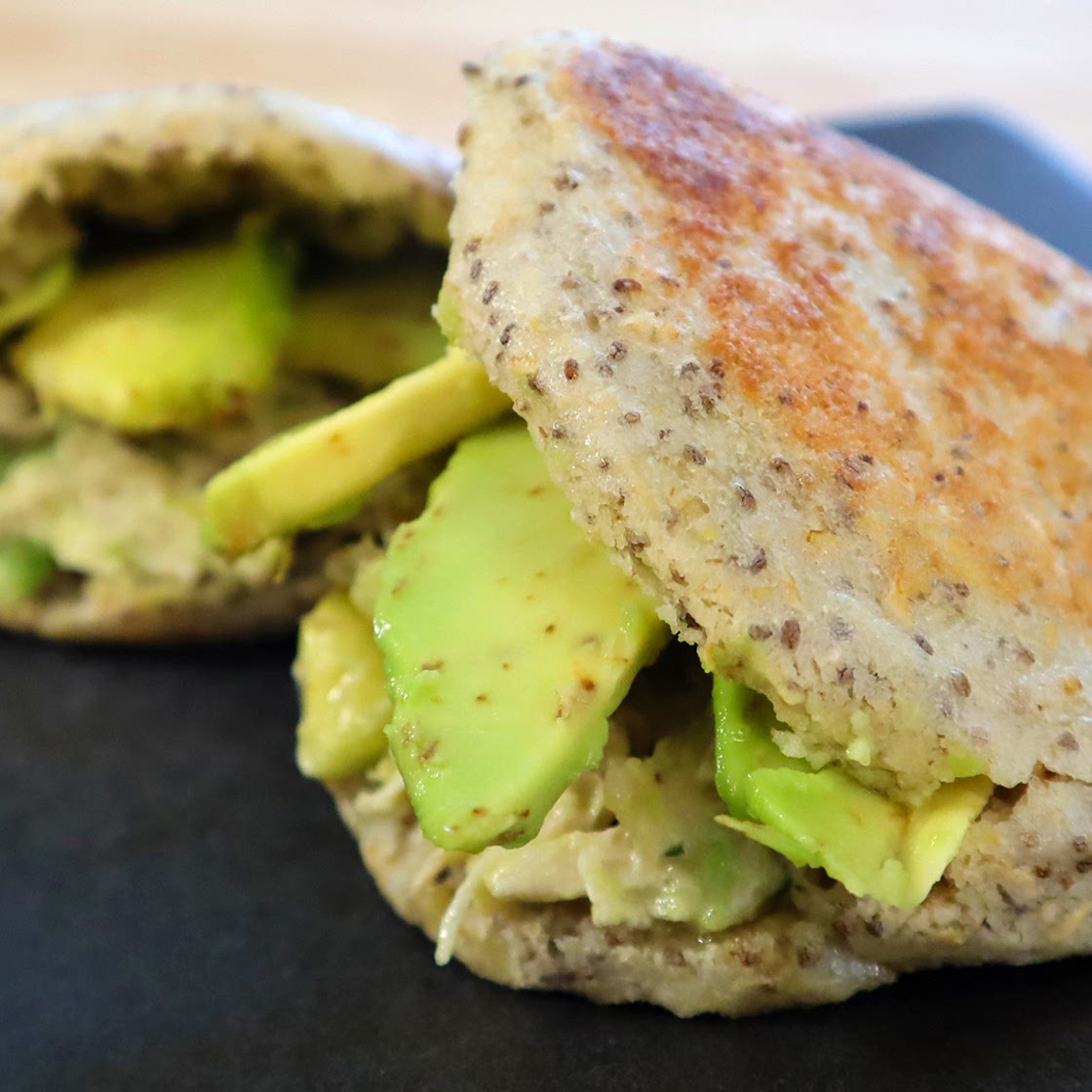 Healthy Twist on Venezuelan "Reina Pepiada" Arepas | Creamy Chicken & Avocado with Multigrain Arepas recipe.