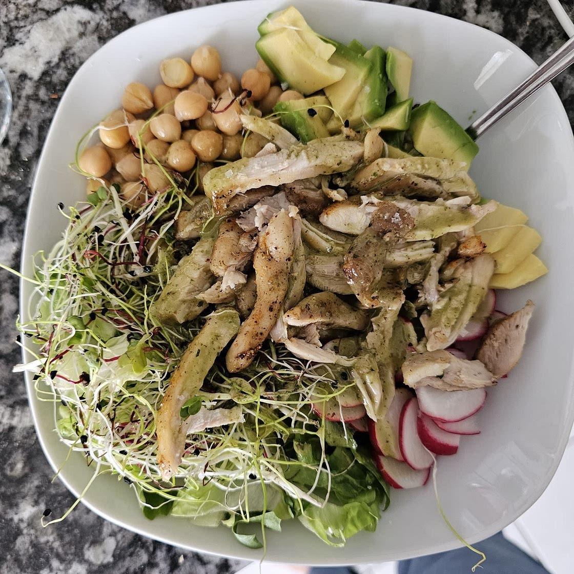 Chicken, Avocado & Quinoa Bowls with Herb Dressing