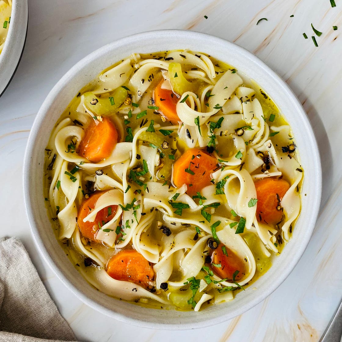 No-Chicken Noodle Soup
