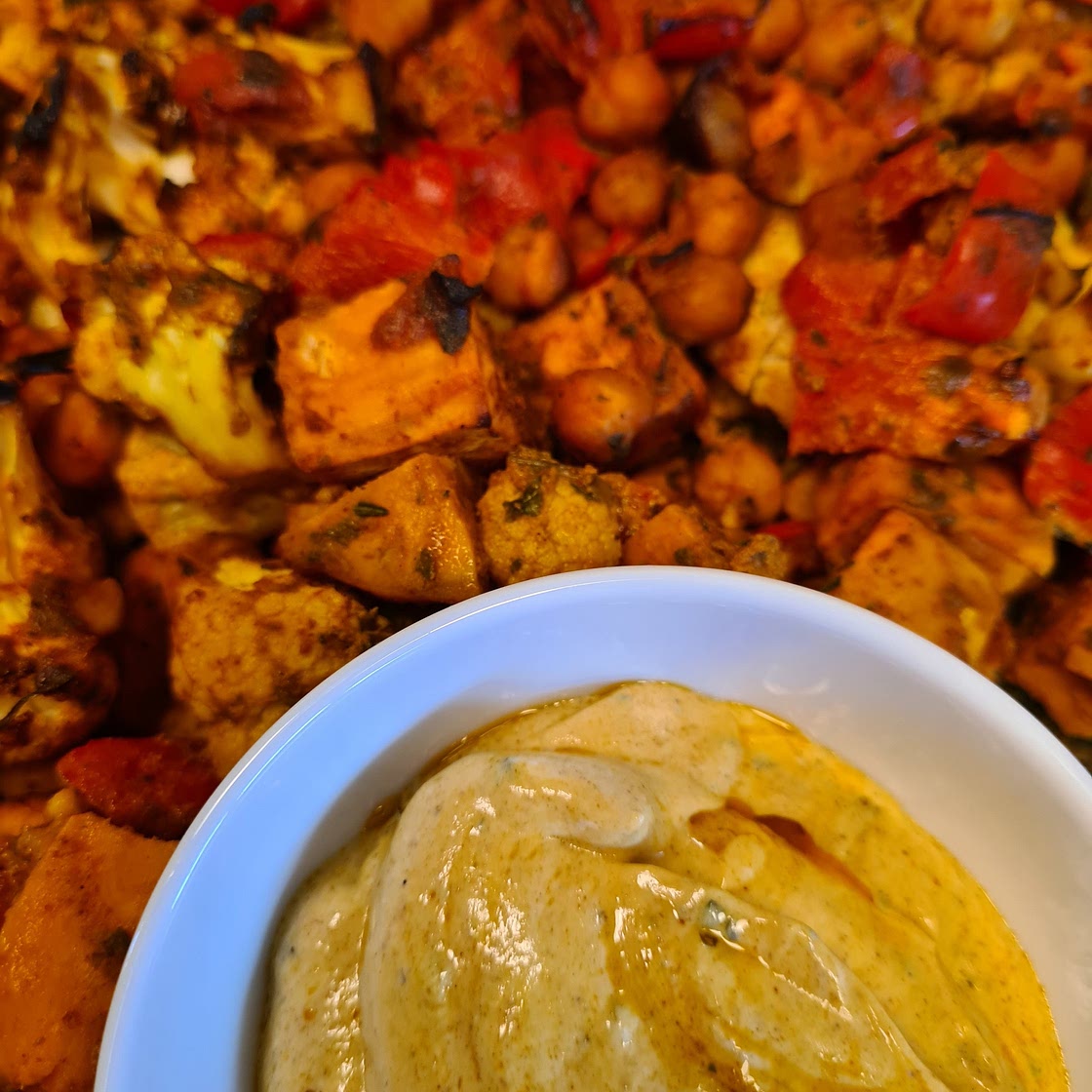 Blumenkohlcurry aus dem Backofen