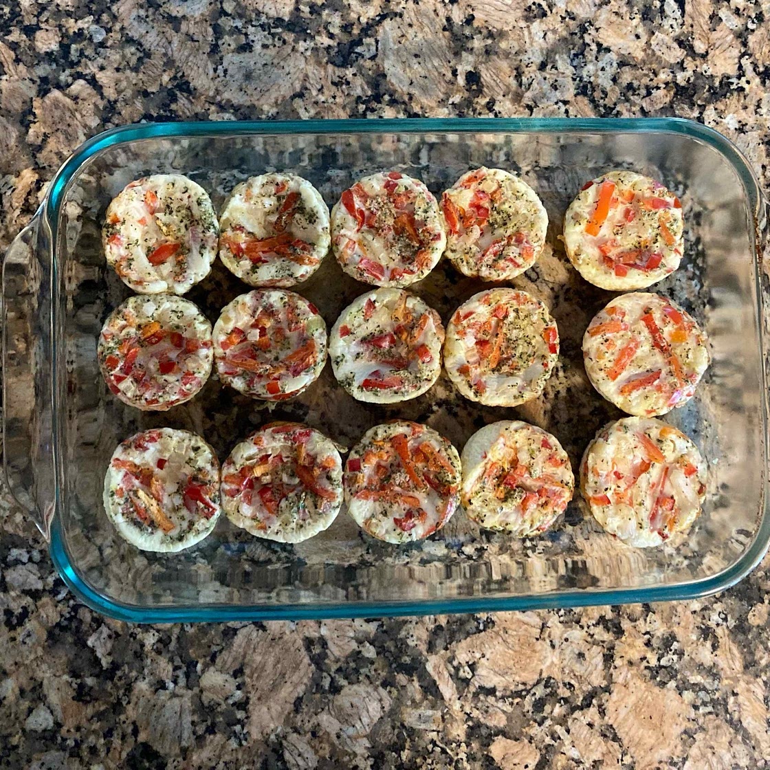Red Pepper & Onion Egg White Bites