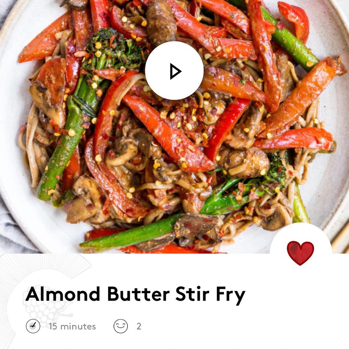 Almond butter stir-fry