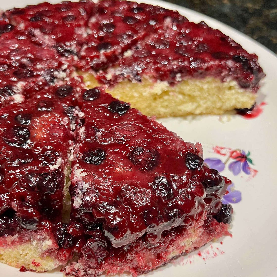 Blueberry Lemon Upside Down Cake