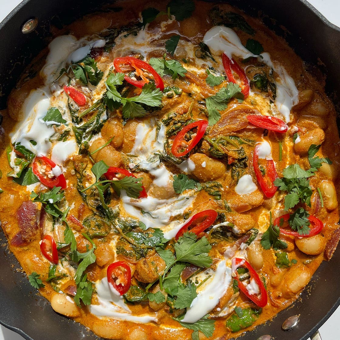 Butter Bean and Spinach Curry