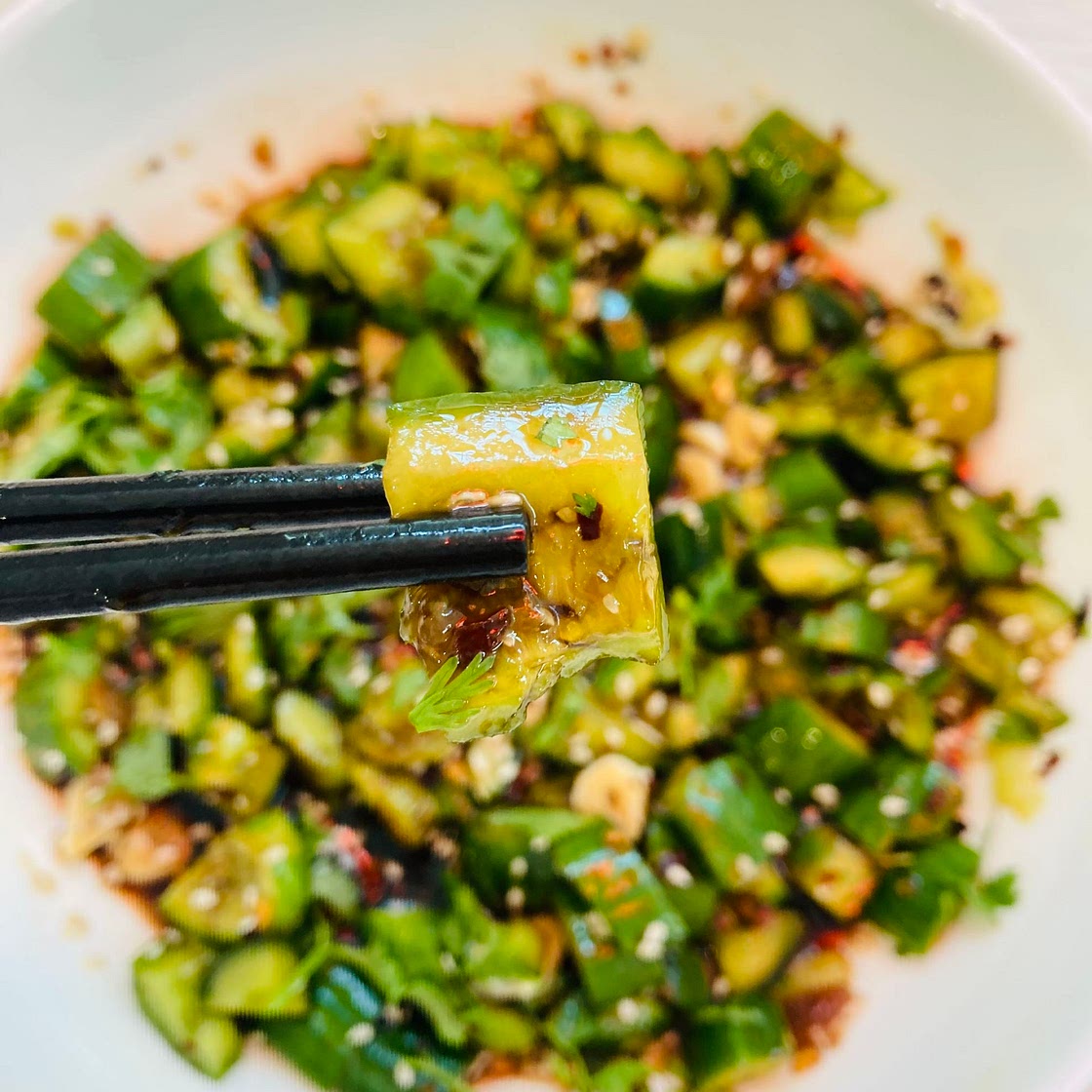 Spicy Smashed Cucumber Salad