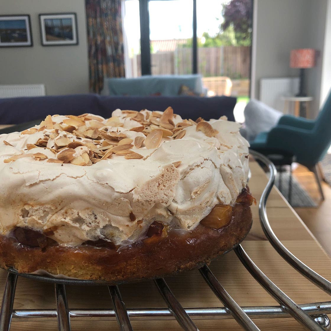 Louise cake with plum and coconut (SWEET pg 173)