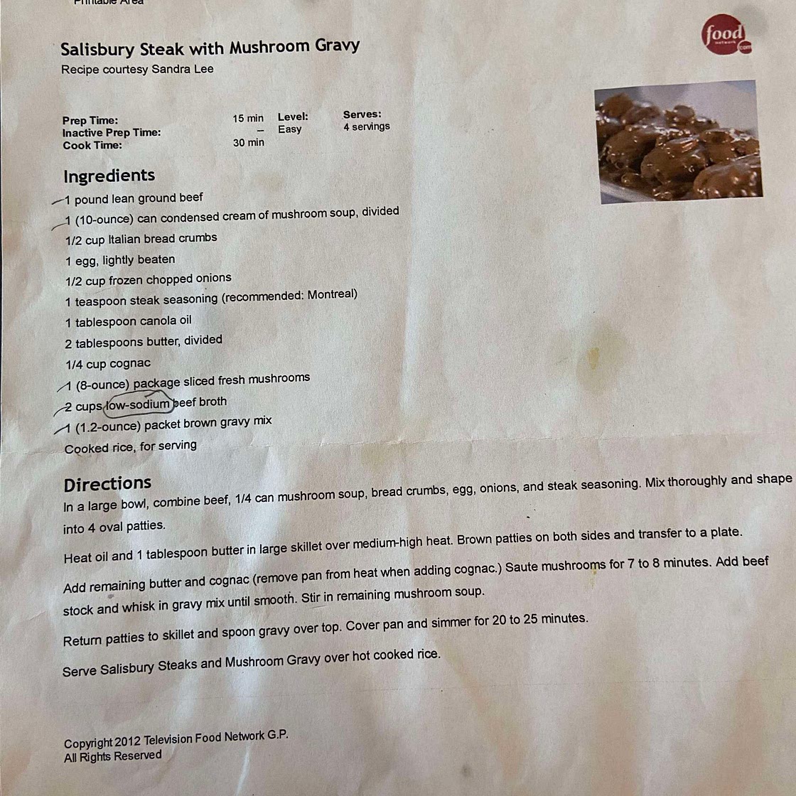 Robert’s Salisbury Steak with Mushroom Gravy 