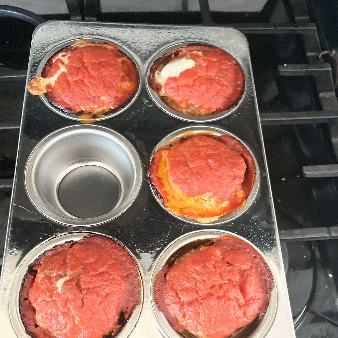 Mozzarella Stuffed Mini Meatloaf