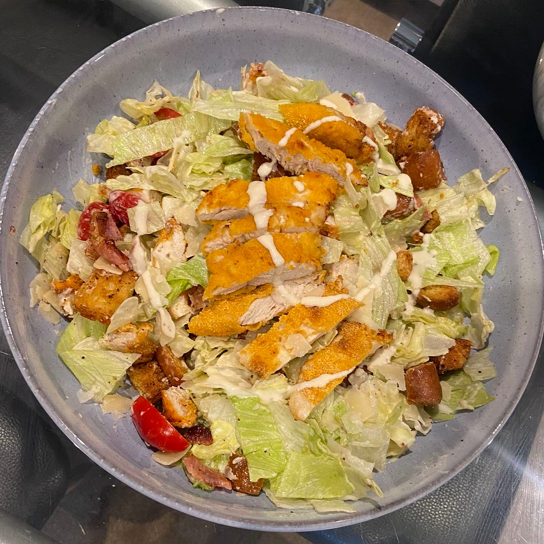 Chicken and bacon Caesar salad 