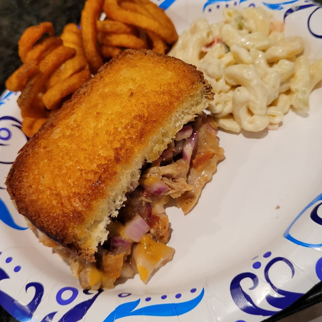 BBQ Chicken Grilled Cheese Casserole
