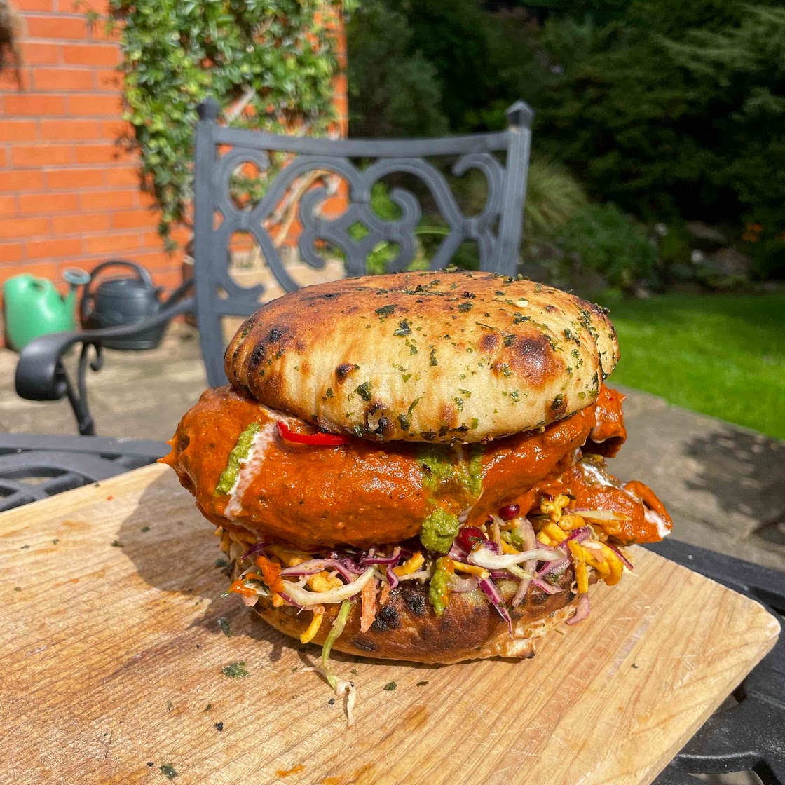 Crispy Butter Chicken Burger