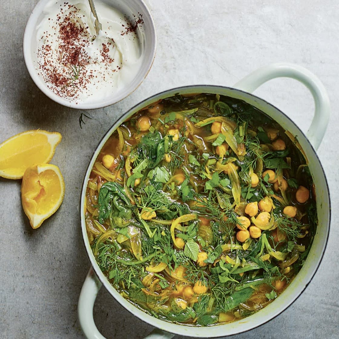 Iranian-style Soup with Sumac and Fresh Green Herbs
