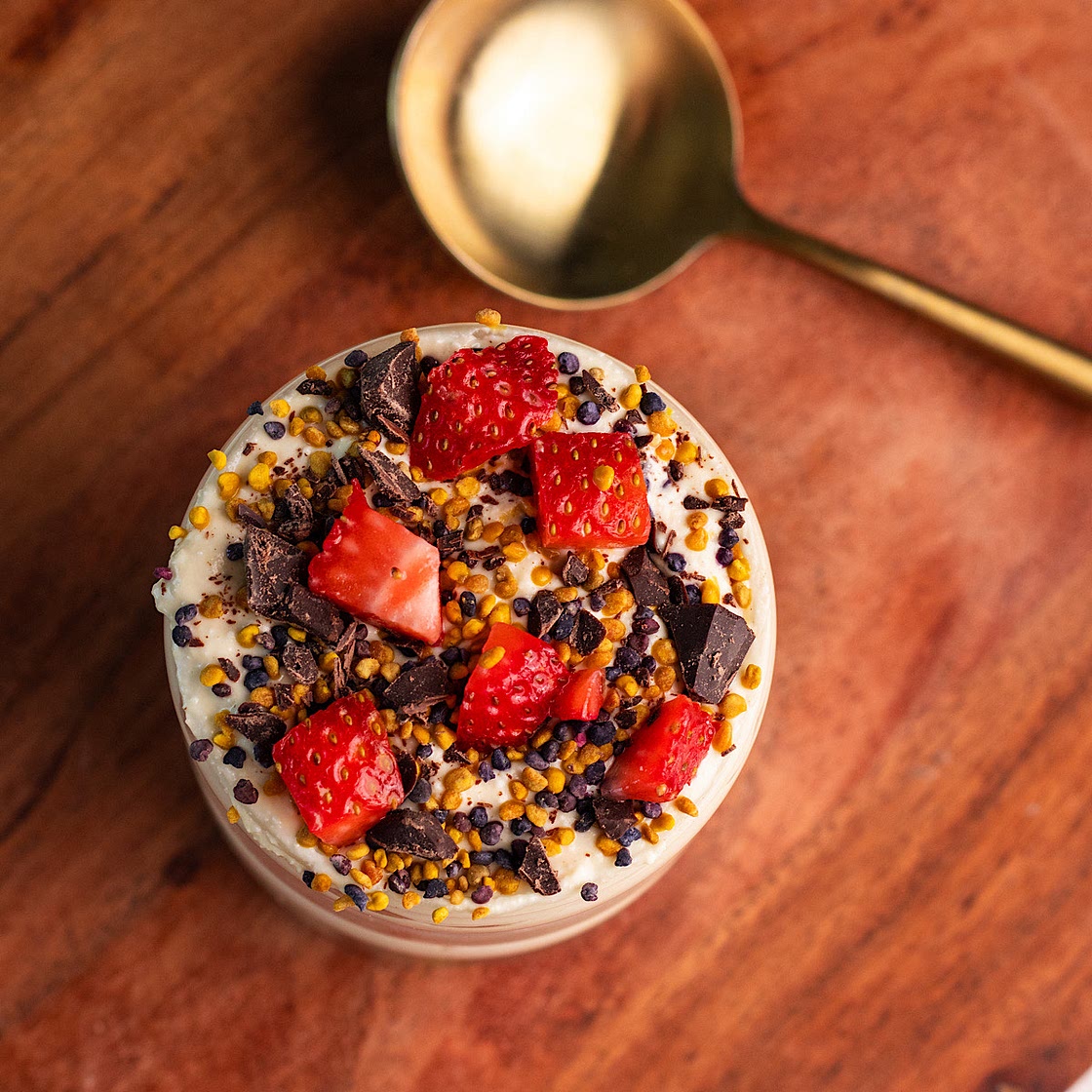 Whipped Honey Cottage Cheese Parfait