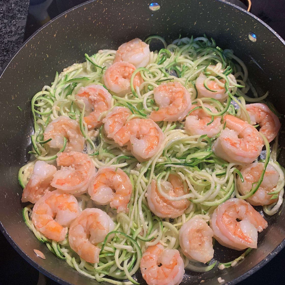 Zucchini Noodles with Garlic Shrimp