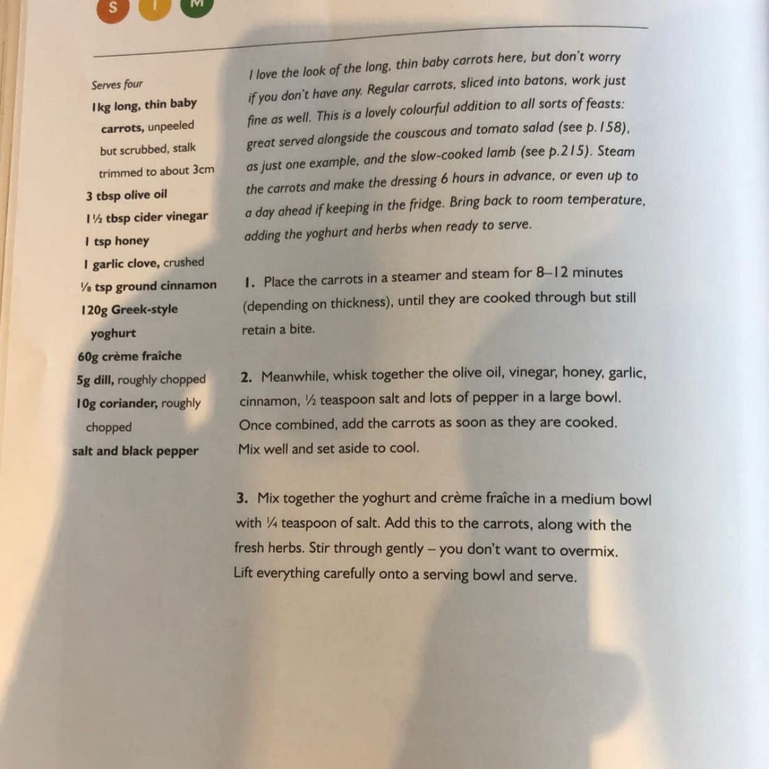 Carrot salad with Yoghurt and Cinnamon 