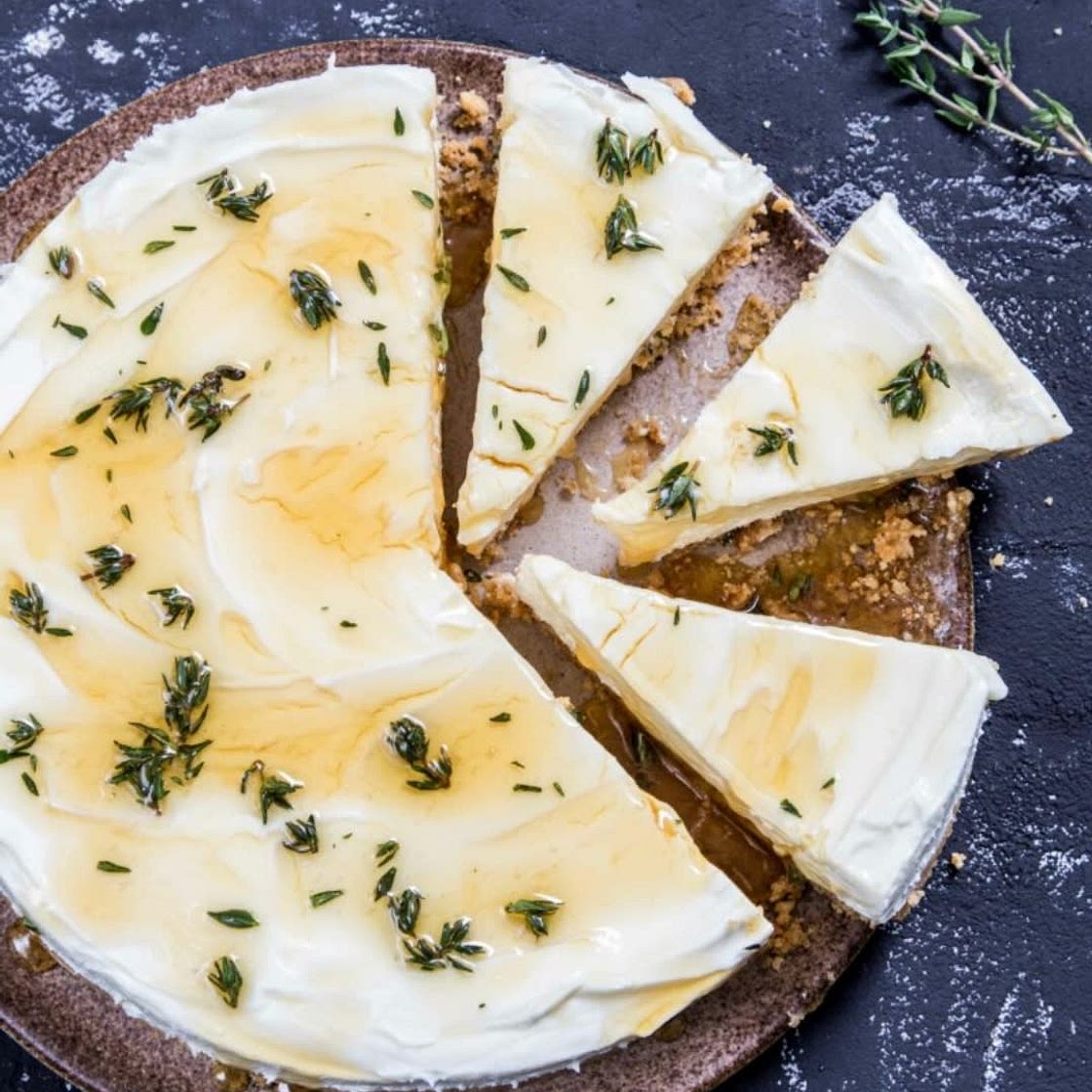Cheesecake met tijm en honing, van Ottolenghi en Rutger