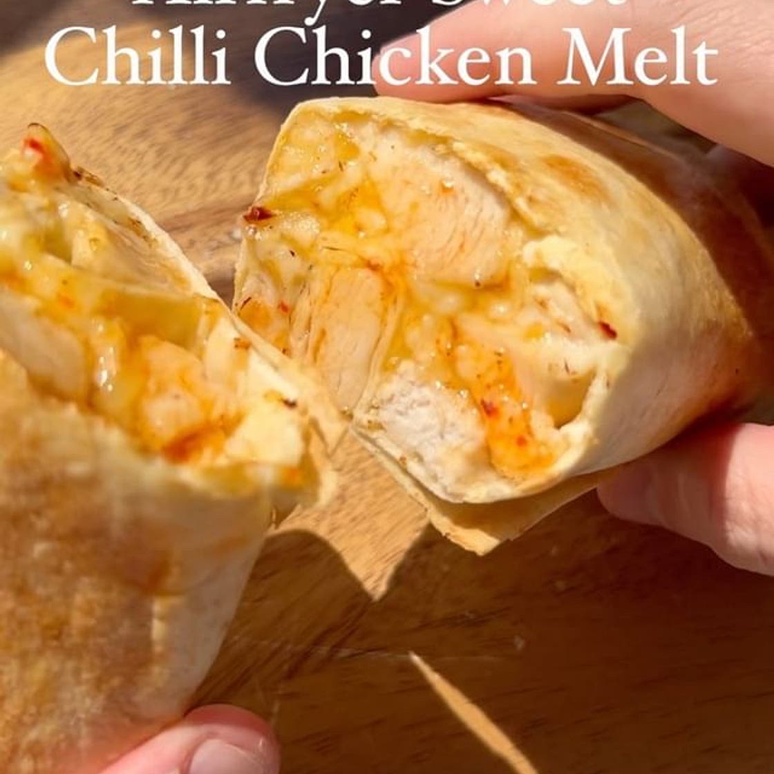 Airfryer Sweet Chilli Chicken Melt 😮‍💨 (540 calories)