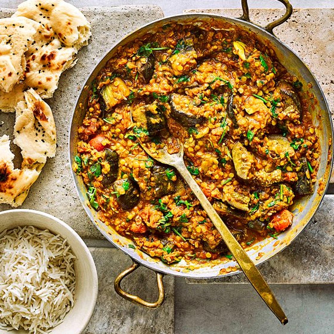 Vegan aubergine curry