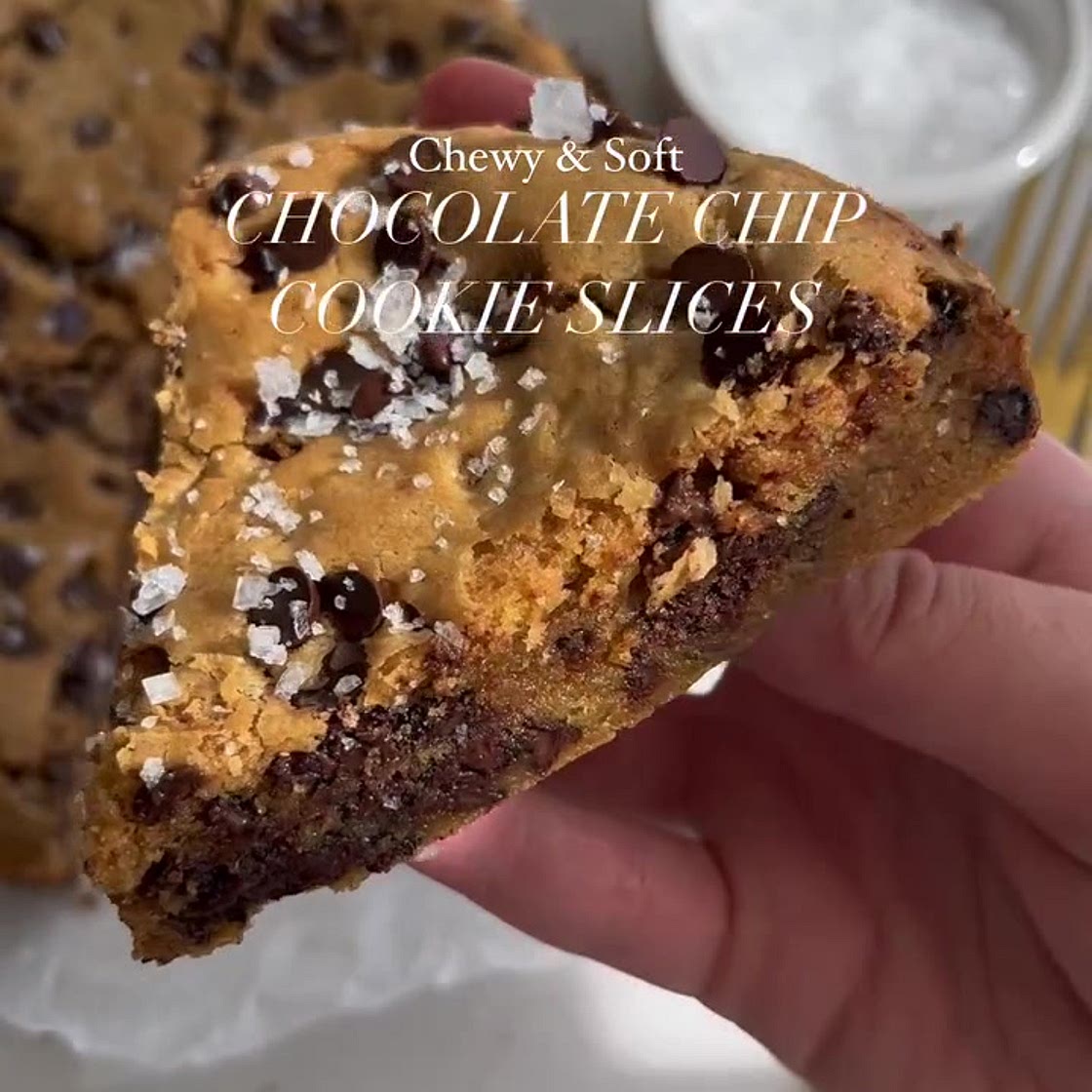 Chocolate chip cookie slices